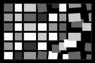 Грязезащитный коврик Modemo 200273 квадраты серо-белые
